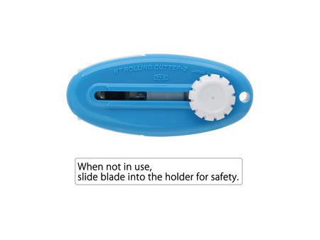NT Cutter WA-2P, boîtier plastique, pour coupe ondulée, bleu