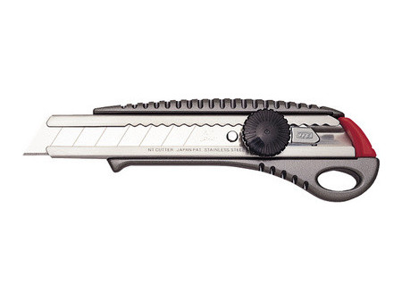 NT Cutter L-550GP, boîtier en aluminium, 18 mm, anthracite