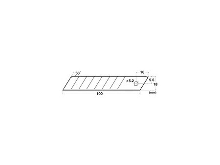 NT Cutter Lame de rechange BL-2300, Largeur: 18 mm, argent