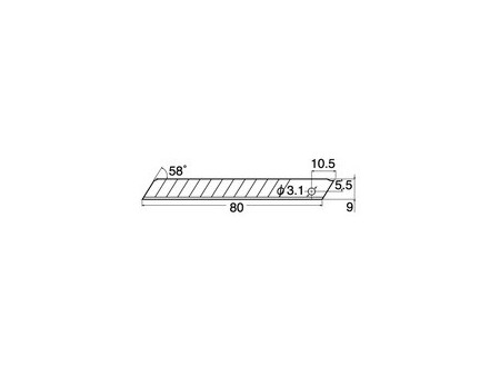 NT Cutter Lame de rechange BA-1400, largeur: 9 mm, argent
