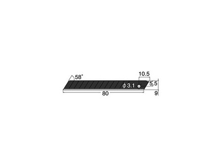 NT Cutter Lame de rechange BD-2000, 30 degrés, noir