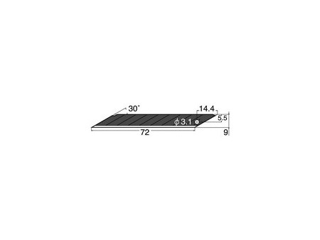 NT Cutter Lame de rechange BD-2000, 30 degrés, noir