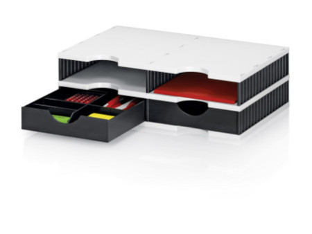 styro Station de classement styrodoc duo, 4 compartiments,