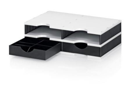 styro Station de classement styrodoc duo, 4 compartiments,