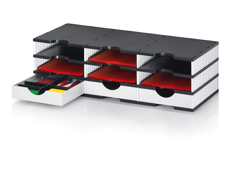 styro Station de classement styrodoc trio, 9 compartiments