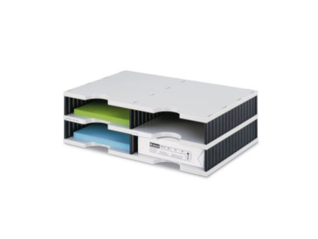 styro Module de base styrodoc duo 4 compartiments, noir/gris