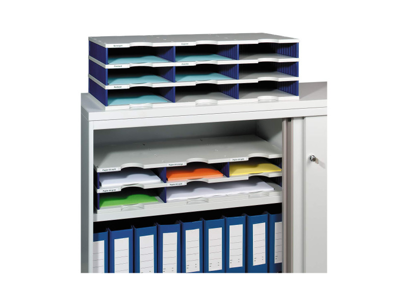 styro Module de base styrodoc trio 9 compartiments bleu/gris