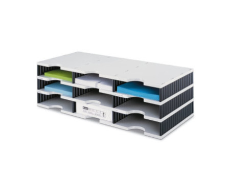 styro Module de base styrodoc trio 9 compartiments noir/gris