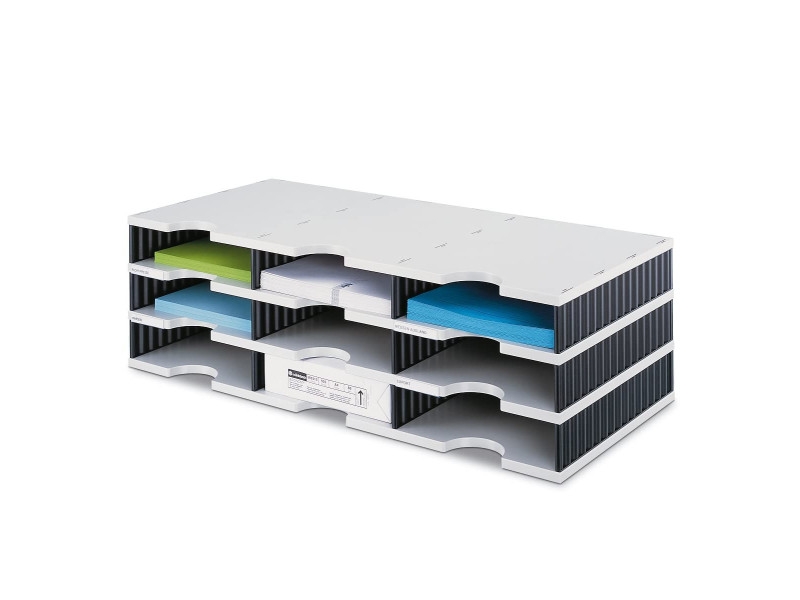 styro Module de base styrodoc trio 9 compartiments noir/gris
