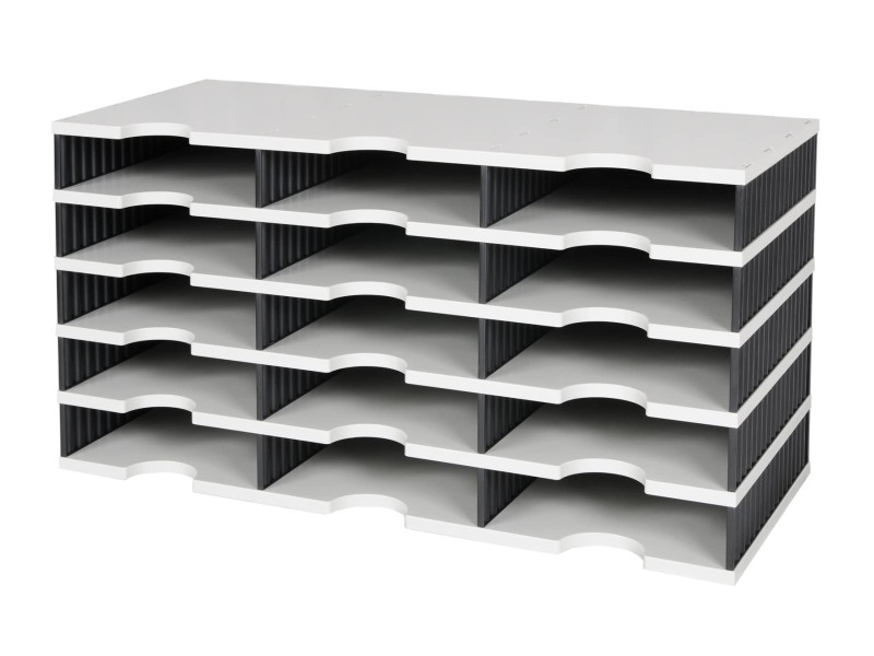 styro Module de base styrodoc trio, 15 compartiments, noir/