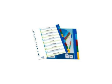 Oxford Intercalaire en plastique, A4, coloré, 10 pièces