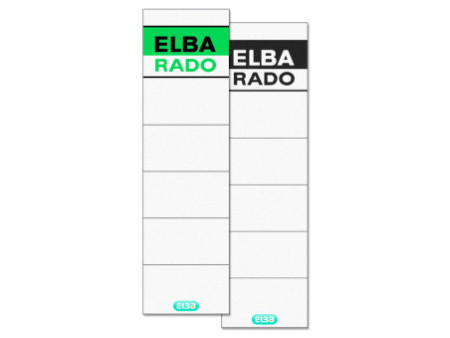 ELBA Etiquette pour dos de classeur Rado Brillant, blanc