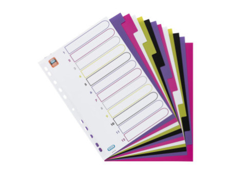 Oxford Intercalaires en plastique myColour, A4, 12 touches