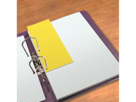 Oxford Intercalaires Duo, en carton, 240 x 105 mm, jaune