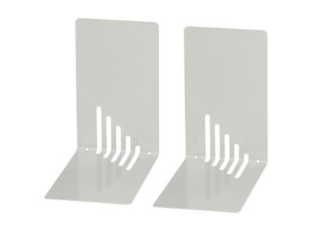 WEDO Serre-livres, (L)140 x (P)140 x (H)85 mm, gris lumière