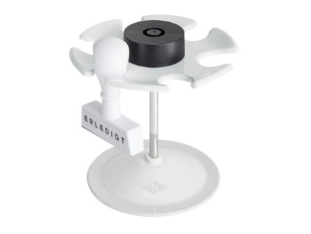 WEDO Porte-timbres, pour 6 timbres, rond, gris lumière