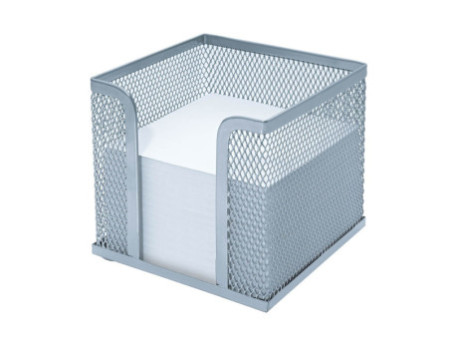 WEDO Bloc cube avec boîtier 'Office', fil métallique, argent