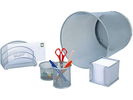 WEDO Set garnitures de bureau 'Office',fil métallique,argent