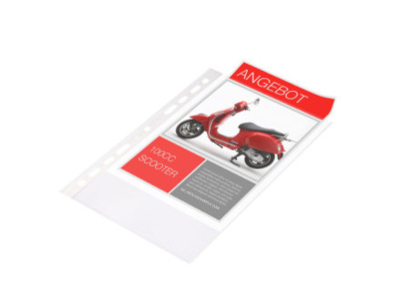Oxford Pochettes perforées, A5, PP, 0,06 mm, transparent