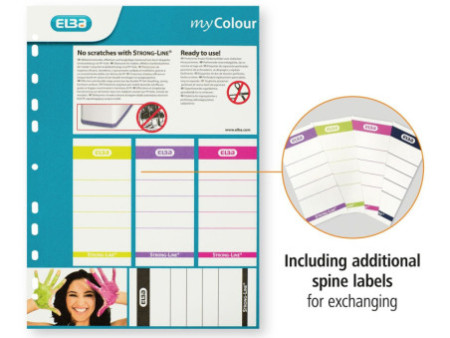 Oxford Classeur myColour, dos 80 mm, bleu clair / vert clair