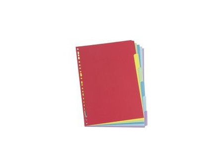 Oxford Intercalaires carton, uni, A4, multicolore, 12 touche