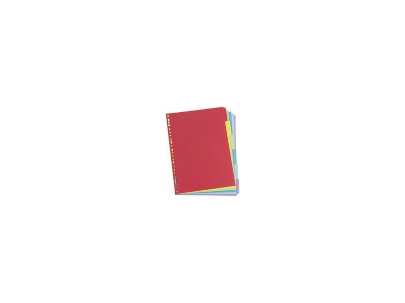 Oxford Intercalaires carton, uni, A4, multicolore, 12 touche