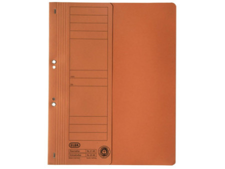 ELBA Chemise à oeillets en carton, orange, classement