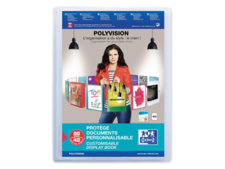 Oxford Protège-documents POLYVISION, 40 pochettes, incolore