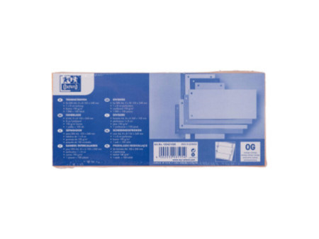 Oxford Intercalaires en carton, pour format A4, orange