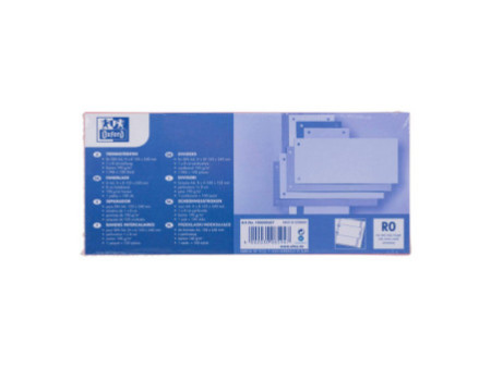 Oxford Intercalaires en carton, pour format A4, rouge