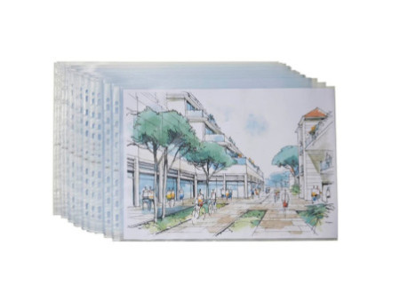 Oxford Pochette perforée, format A3 paysage, PP, 0,09 mm