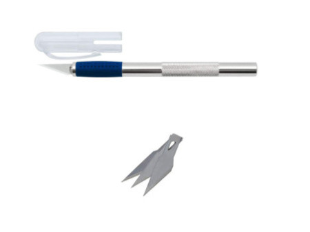 WEDO Scalpel, longueur: 150 mm, incl. 3 lames de rechange