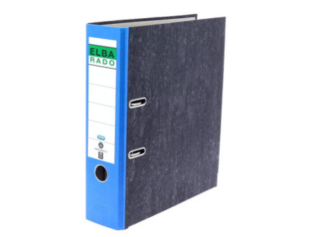 ELBA classeur rado papier marbré, largeur de dos: 80 mm,bleu