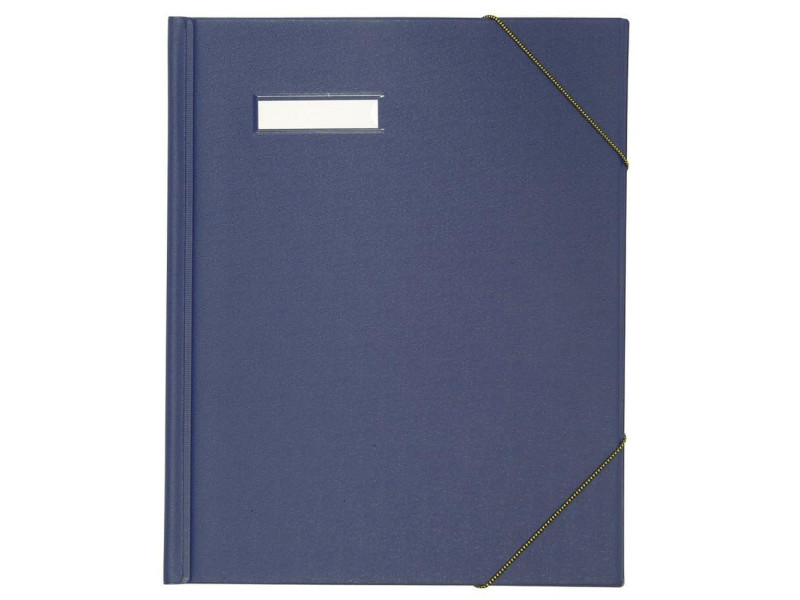 ELBA Chemise à courrier A4 en PVC, avec élastiques, bleu