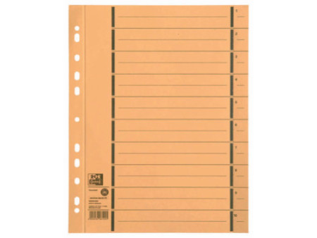 Oxford Intercalaire avec perforation, A4 extra large, jaune