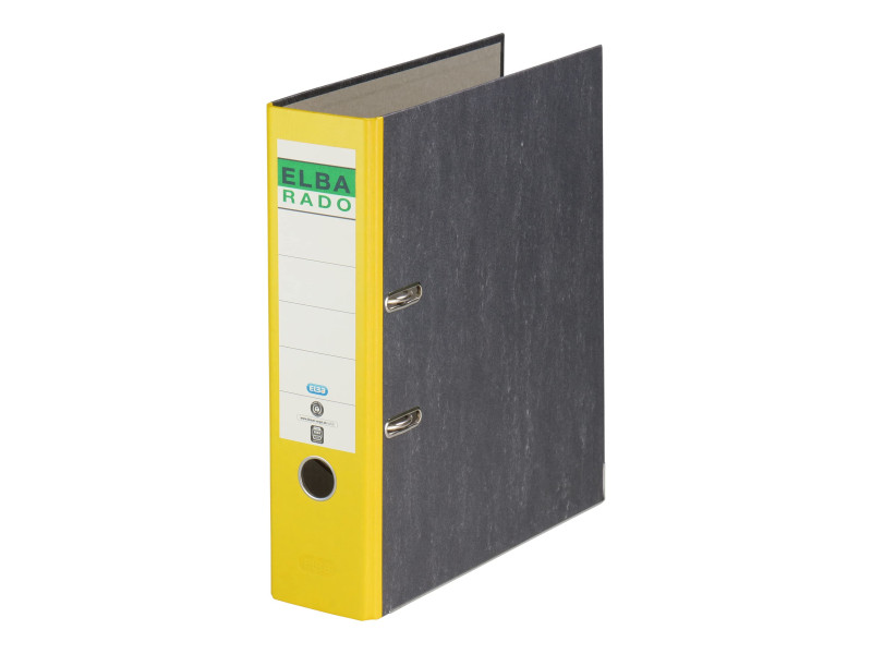 ELBA classeur rado papier marbré,largeur de dos: 80 mm,jaune