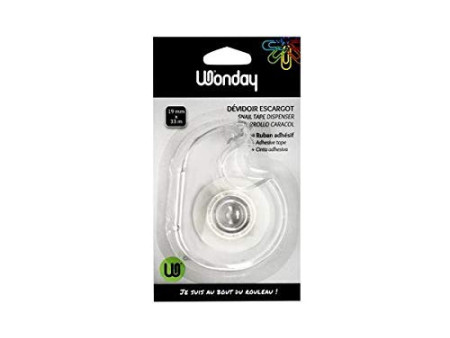 Wonday Dévidoir manuel inclus 1 rouleau adhésif 19 mm x 33 m