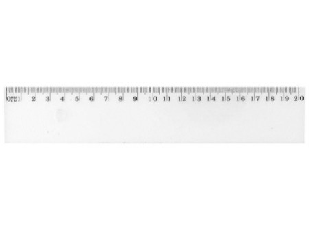 Wonday Règle plate, 200 mm, en plastique, transparent