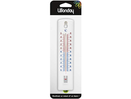 Wonday Thermomètre mural, en polystyrène, blanc