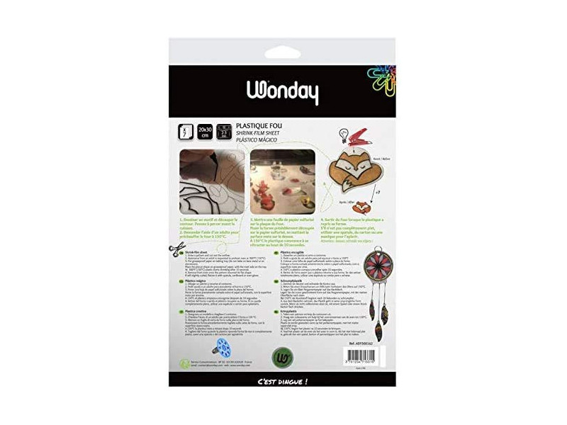 Wonday Plastique fou, (L)200 x(H)300 mm, 3 feuilles