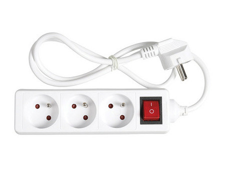 Wonday Prolongateur multiprise, 3 prises, blanc