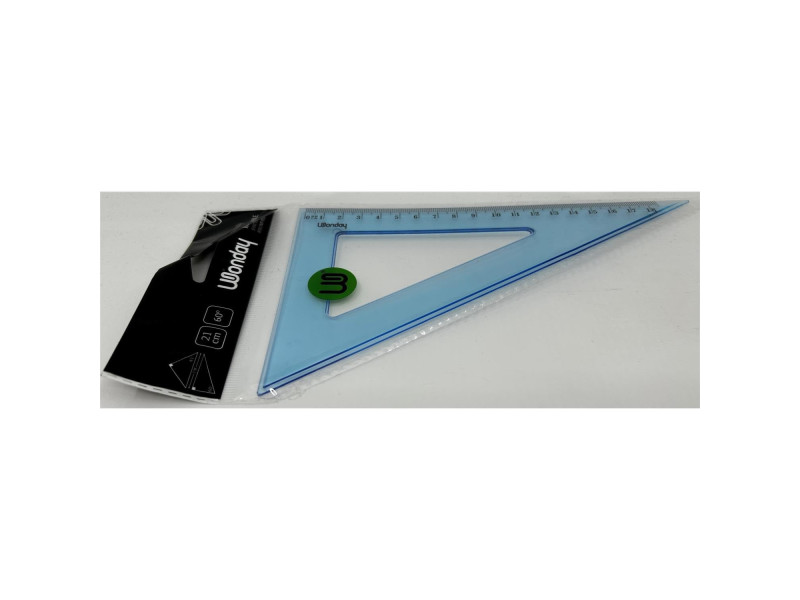 Wonday Equerre incassable, 60 degrés, 210 mm, bleu