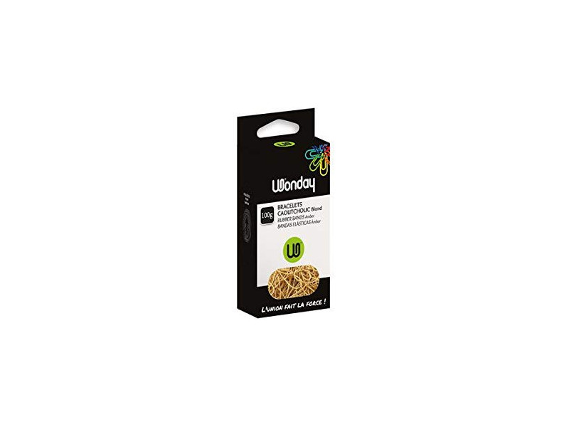 Wonday Bracelets caoutchouc, nature, 150 mm, carton de 100 g