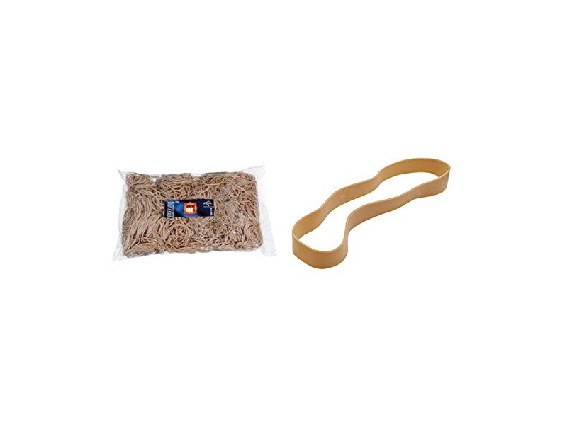 Wonday Bracelets caoutchouc larges, nature, 150 x 10 mm, sac