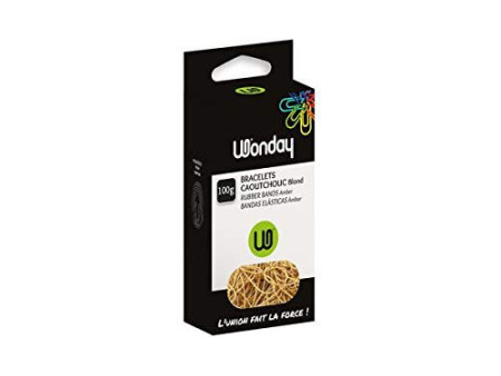 Wonday Bracelets caoutchouc, nature, 180 mm, carton de 100 g
