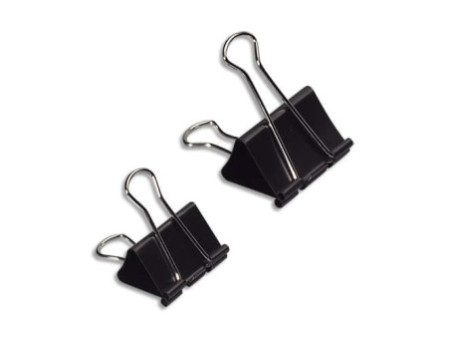 Wonday Pince double clip, (L)25 mm, écartement 8 mm, noir
