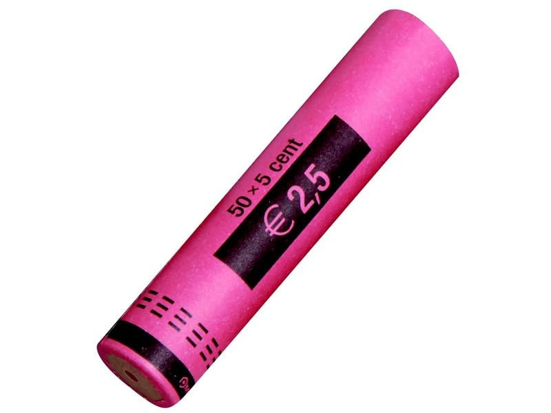 RESKAL Tube à monnaie pour pièce Euro, papier, 50 x 0,05 EUR