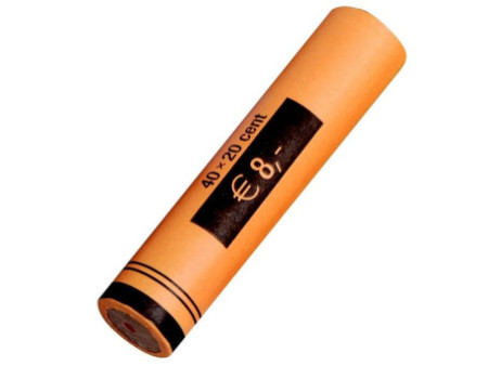 RESKAL Tube à monnaie pour pièce Euro, papier, 40 x 0,20 EUR
