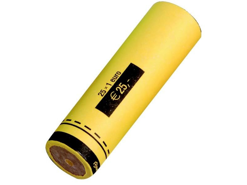 RESKAL Tube à monnaie pour pièce Euro, papier, 25 x 1 EUR