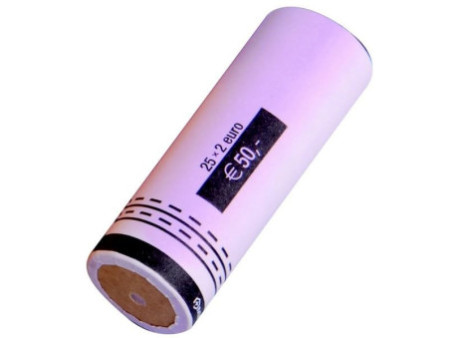 RESKAL Tube à monnaie pour pièce Euro, papier, 25 x 2 EUR